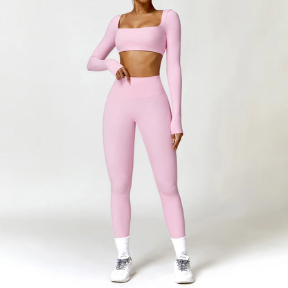 Elevate Your Workout: Women's 2 PCS Yoga Set - Stylish Gym Suits with Sports Bra & Leggings