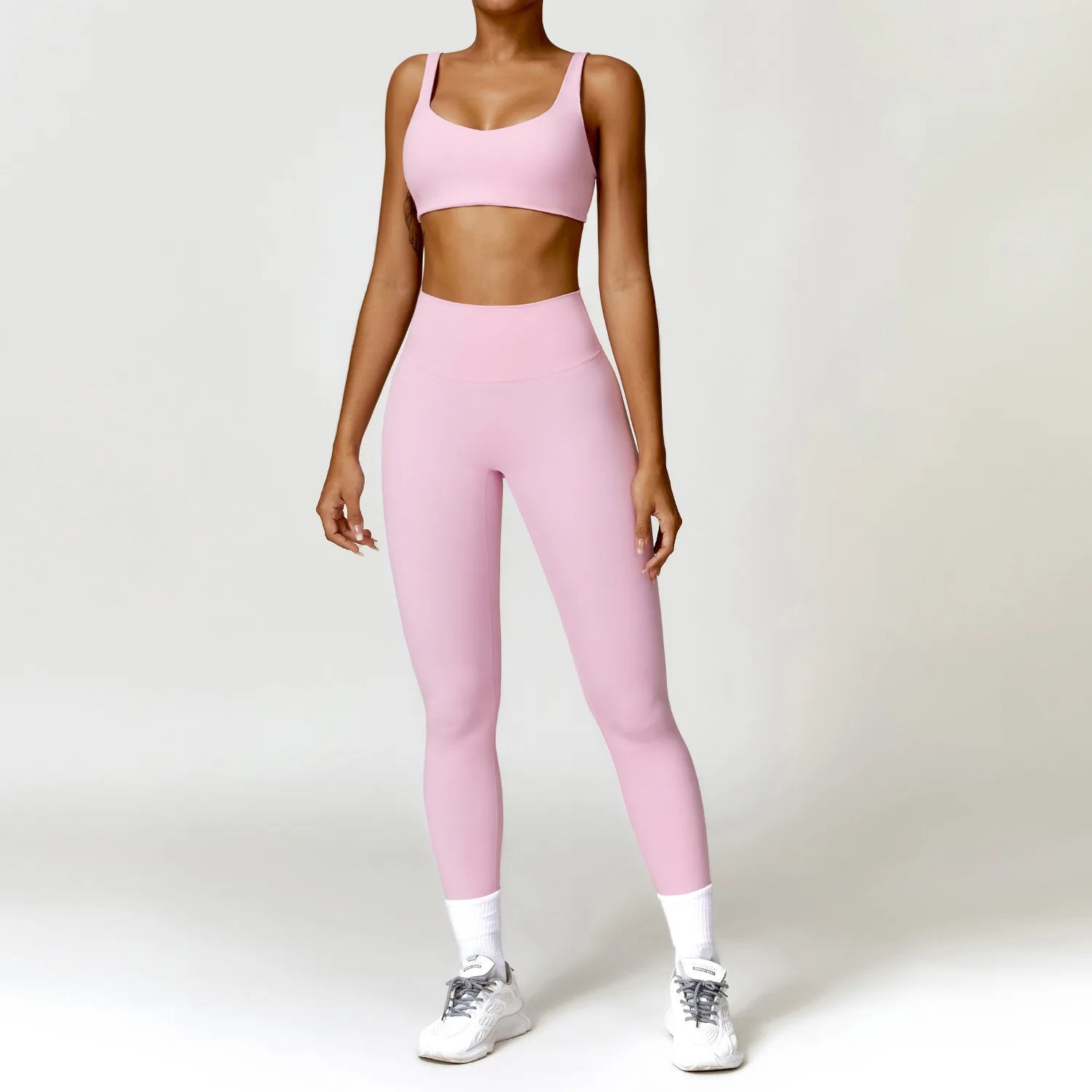 Elevate Your Workout: Women's 2 PCS Yoga Set - Stylish Gym Suits with Sports Bra & Leggings