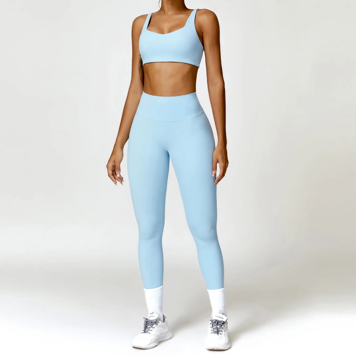 Elevate Your Workout: Women's 2 PCS Yoga Set - Stylish Gym Suits with Sports Bra & Leggings