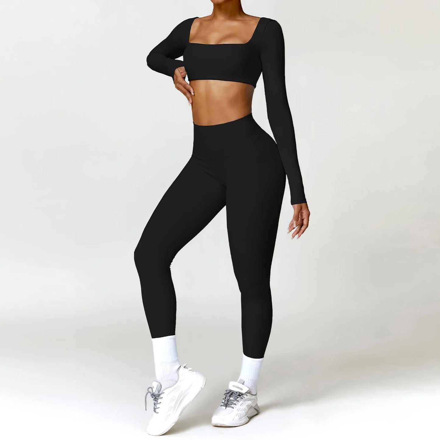 Elevate Your Workout: Women's 2 PCS Yoga Set - Stylish Gym Suits with Sports Bra & Leggings